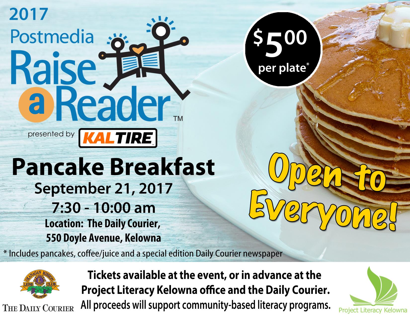 RaiseAReader Pancake Breakfast Rotary Club of Kelowna